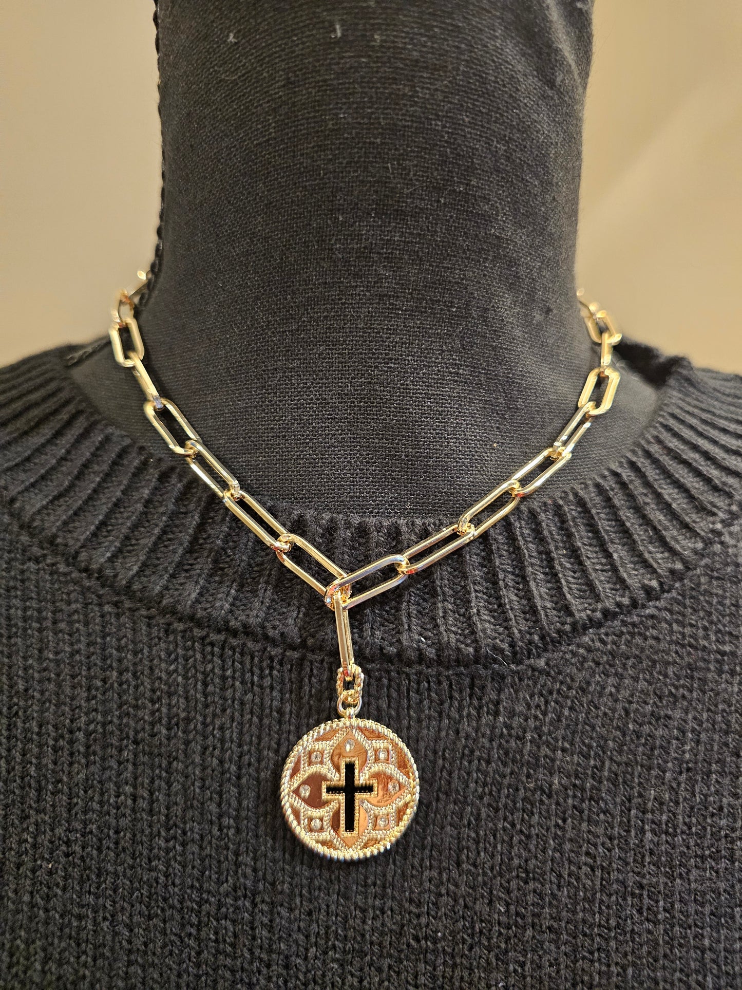 Gold Coin Statement Necklace