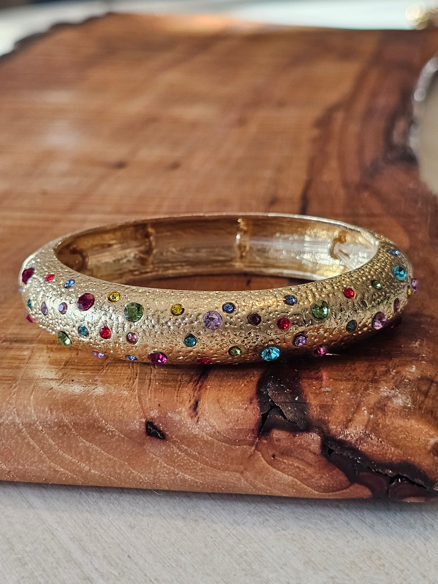 Capri Rainbow Crystal Bangle