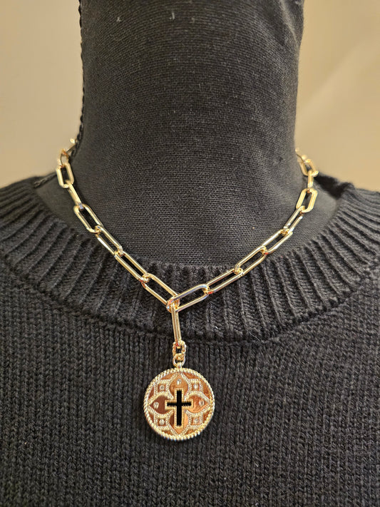 Gold Coin Statement Necklace