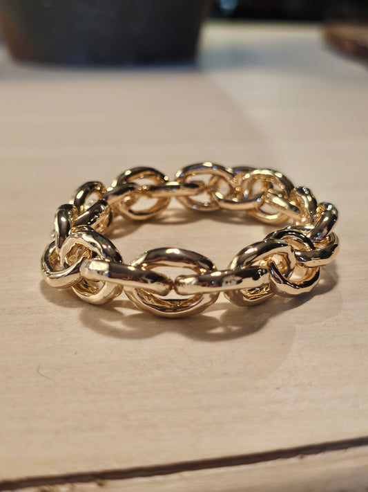 Gold Link Stretch Bracelet