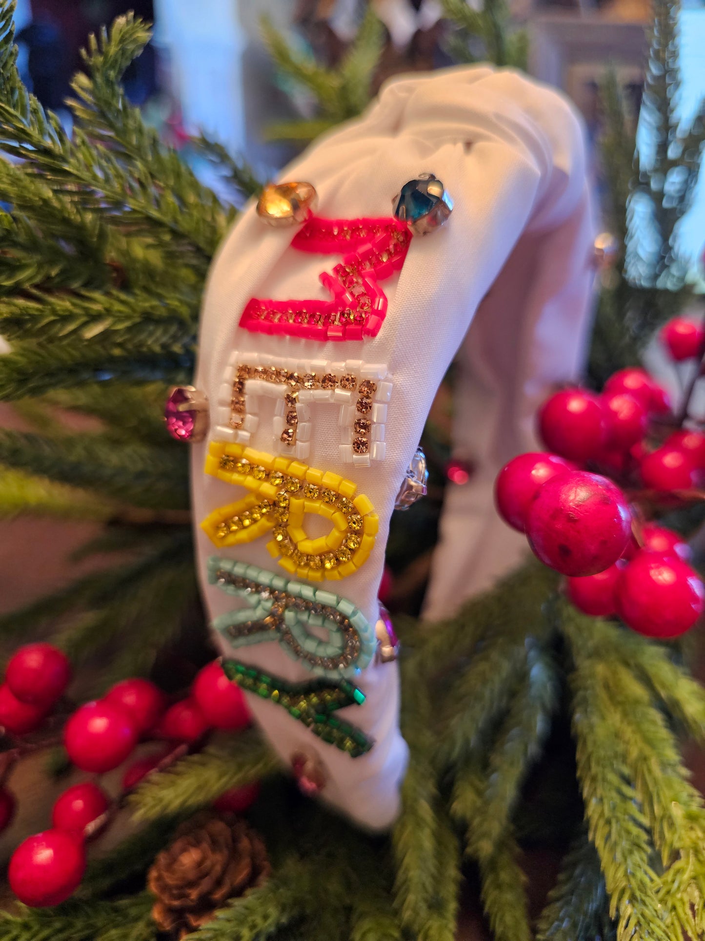 Merry & Bright Beaded Headband