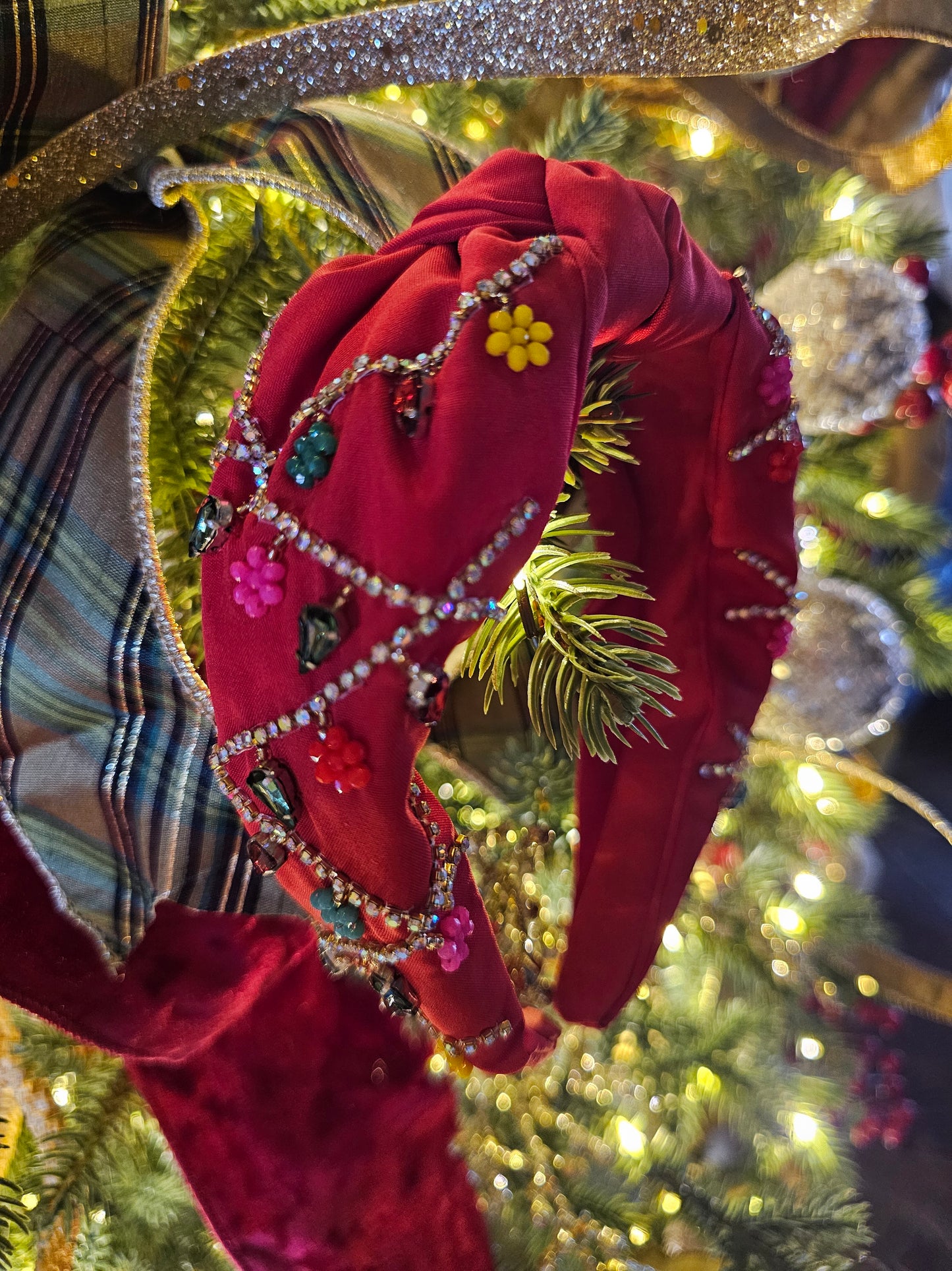 Christmas Ornaments Red Headband