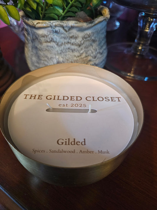 Gilded Signature Candle Gold Bowl