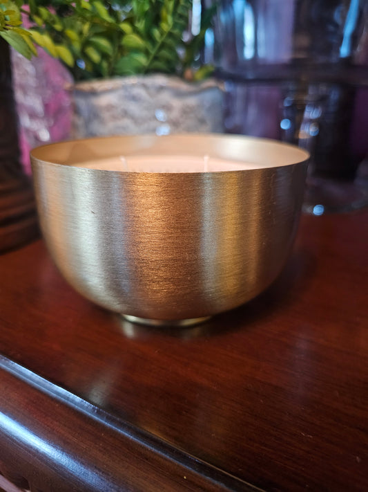 Gilded Signature Candle Gold Bowl