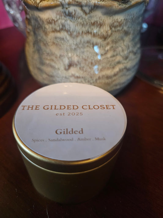 Gilded Signature Candle Gold Tin