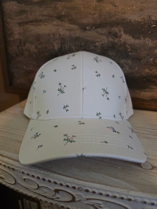 Flowers Print Baseball Cap