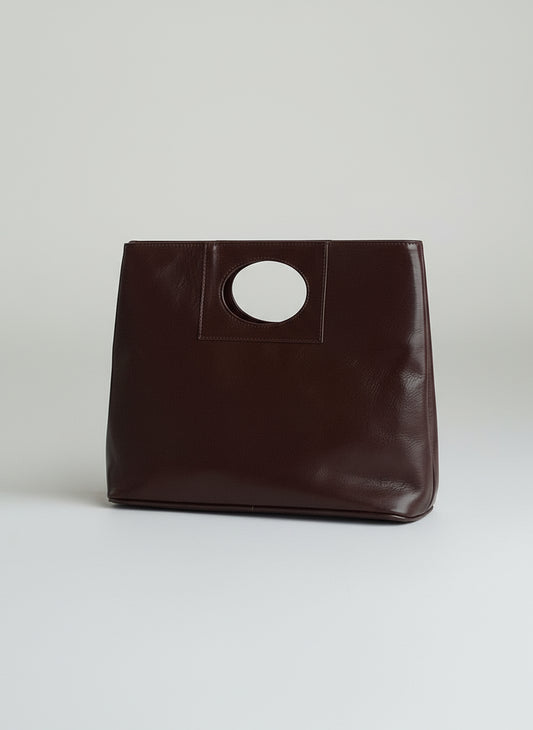 Brown Leather Medium Handbag