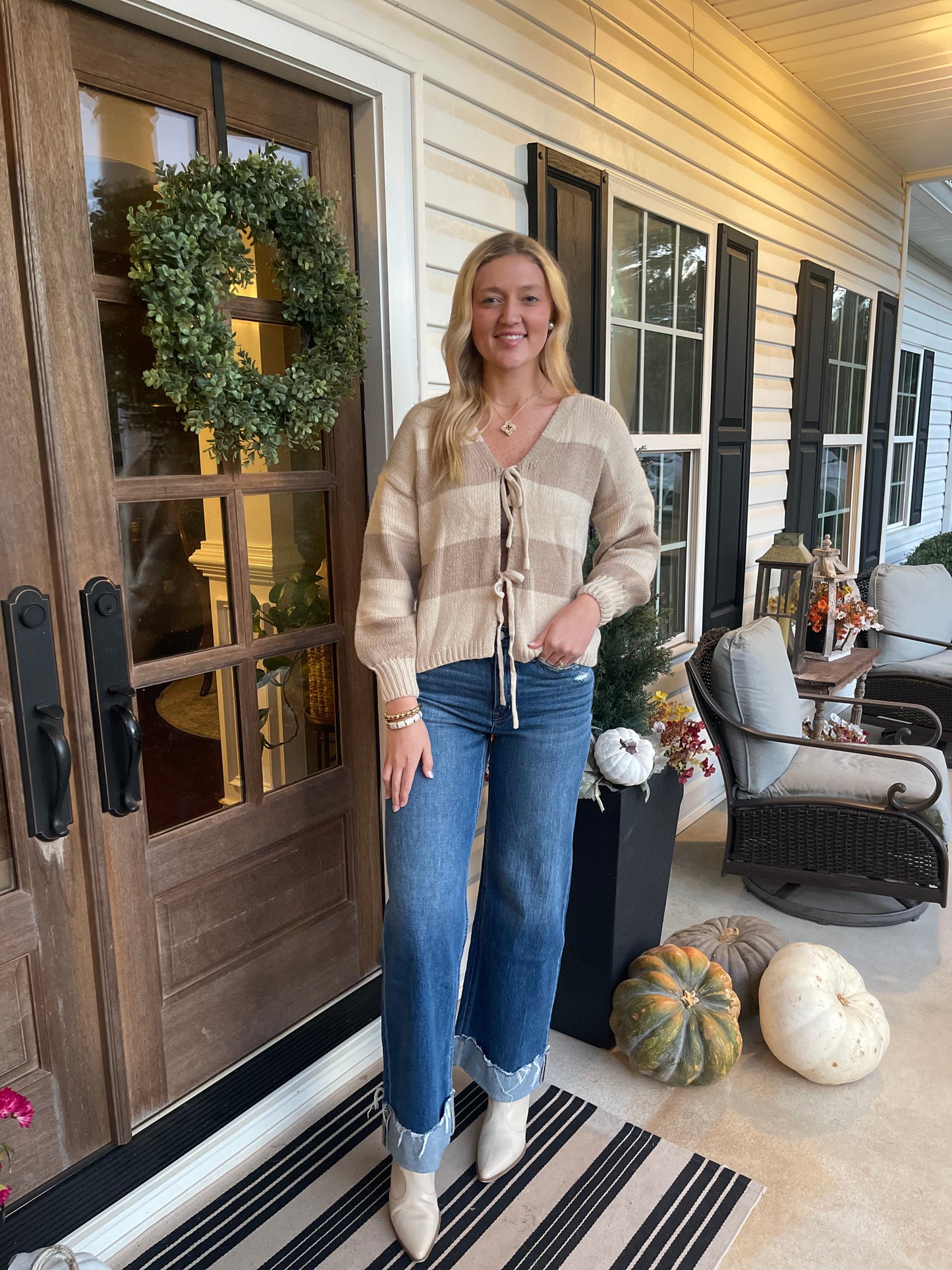 VERVET Super High Rise Cuffed Baggy Wide Leg Jean