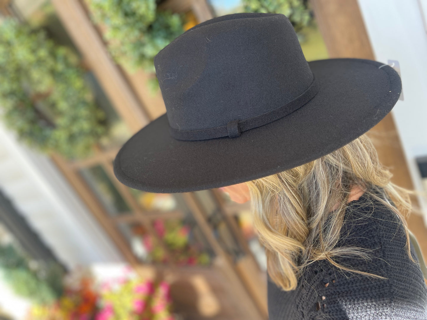 Faux Wool Leo Band Fedora Hat